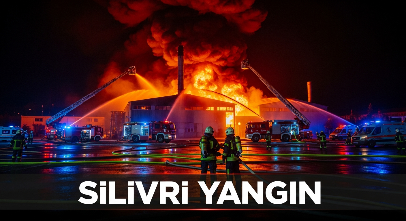 Silivri de sanayide dükkan da cikan yangin